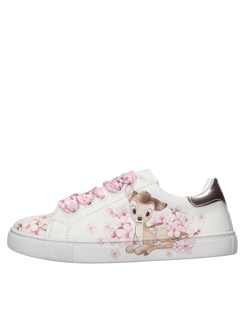 Sneakers in pelle MONNALISA | 8CE001 5727 9990BIANCO-ROSA-MULTICOLOR